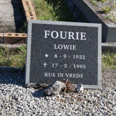 FOURIE Lowie 1922-1995