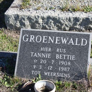 GROENEWALD Bettie 1908-1987