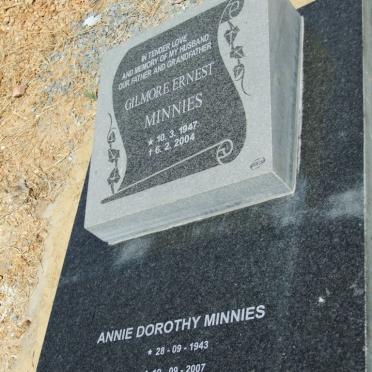 MINNIES Gilmore Ernest 1947-2004 &amp; Annie Dorothy 1943-2007