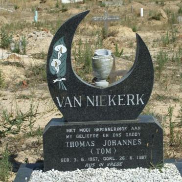 NIEKERK Thomas Johannes, van 1957-1987