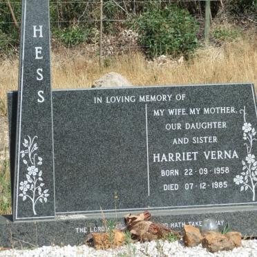 HESS Harriet Verna 1958-1985