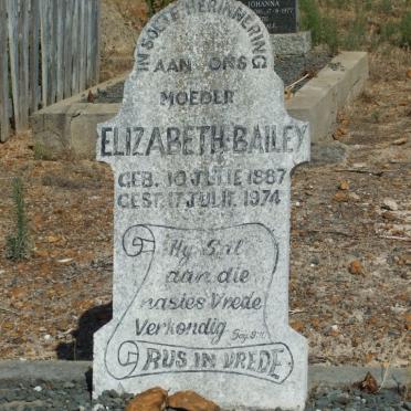 BAILEY Elizabeth 1887-1974