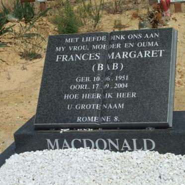 MACDONALD Frances Margaret 1951-2004