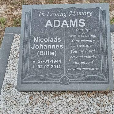 ADAMS Nicolaas Johannes 1944-2011