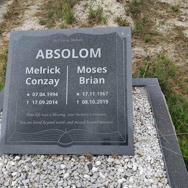 ABSOLOM Moses Brian 1967-2019 :: ABSOLOM Melrick Conzay 1994-2014 