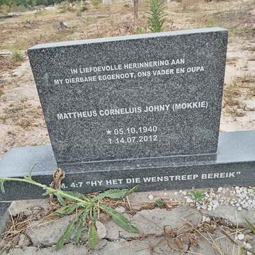 JOHNY Mattheus Cornelius 1940-2012