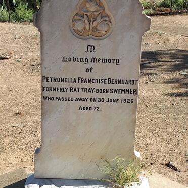 BERNHARDT Petronella Francoise formerly RATTRAY nee SWEMMER -1926