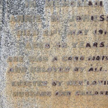 JOHNSON Annie M. -1918 