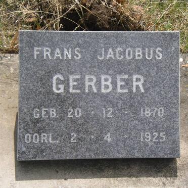 GERBER Frans Jacobus 1870-1925