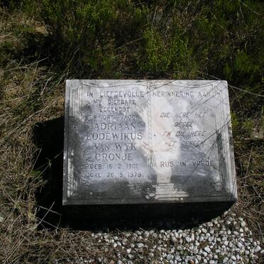 CRONJE Adriaan Lodewikus Van Wyk 1901-1979