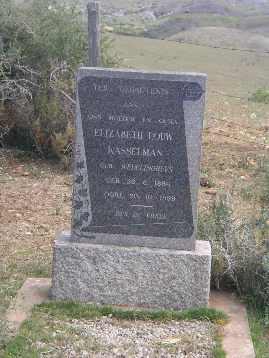 KASSELMAN Elizabeth Louw nee REDELINGHUYS 1886-1959