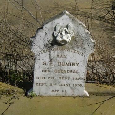 DUMINY S.E. nee ODENDAAL 1829-1914