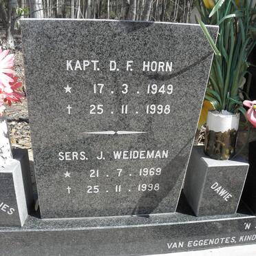 HORN D.F. 1949-1998 :: WEIDEMAN J. 1969-1998
