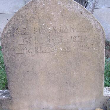 KLEYNHANS J.J. 1875-1968