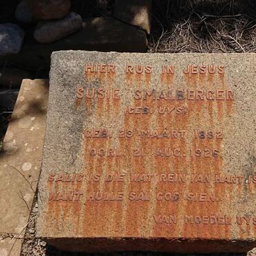 SMALBERGER Susie nee UYS 1892-1926