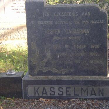KASSELMAN Hester Catharina nee Van TONDER 1886-1962