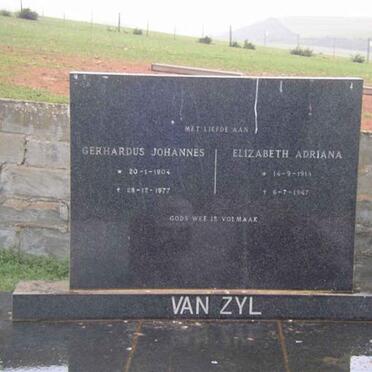 ZYL Gerhardus Johannes, van 1904-1977 &amp; Elizabeth Adriana 1914-1947