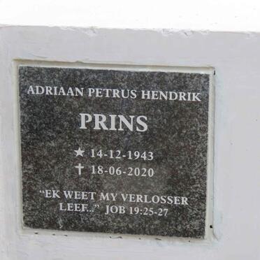 PRINS Adriaan Petrus Hendrik 1943-2020