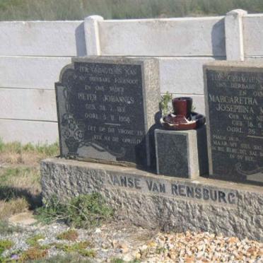 RENSBURG Pieter Johannes, Janse van 1871-1958 &amp; Margaretha Johanna Josephina Martina VAN NIEKERK 1872-1961