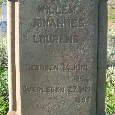 LOURENS Willem Johannes 1864-1895