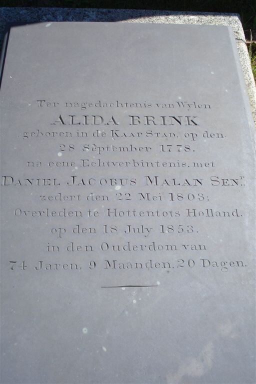 MALAN Alida geb. BRINK 1778-1853