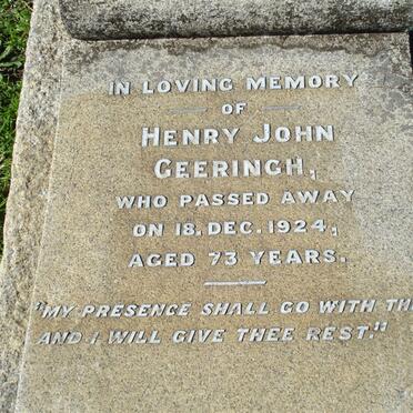 GEERINGH Henry John -1924