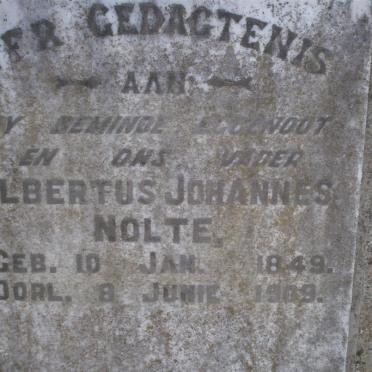 NOLTE Albertus Johannes 1849-1909