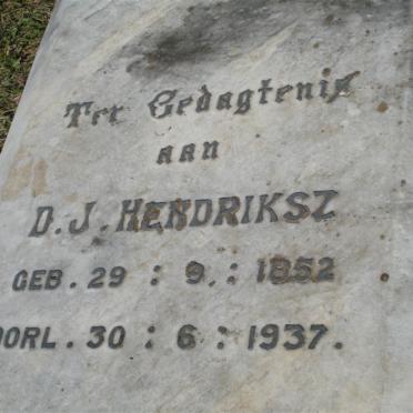 HENDRIKSZ D.J. 1852-1937