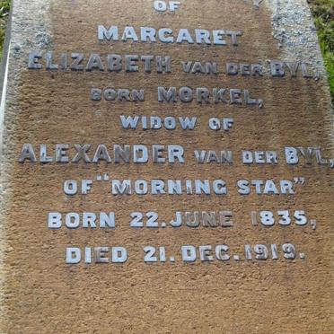 BYL Margaret Elizabeth, van der geb MORKEL 1835-1919