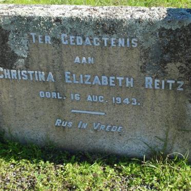 REITZ Christina Elizabeth  -1943