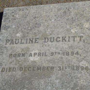 DUCKITT Pauline 1894-1894