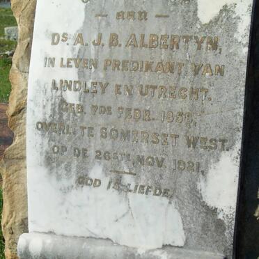 ALBERTYN A.J.B. 1858-1921