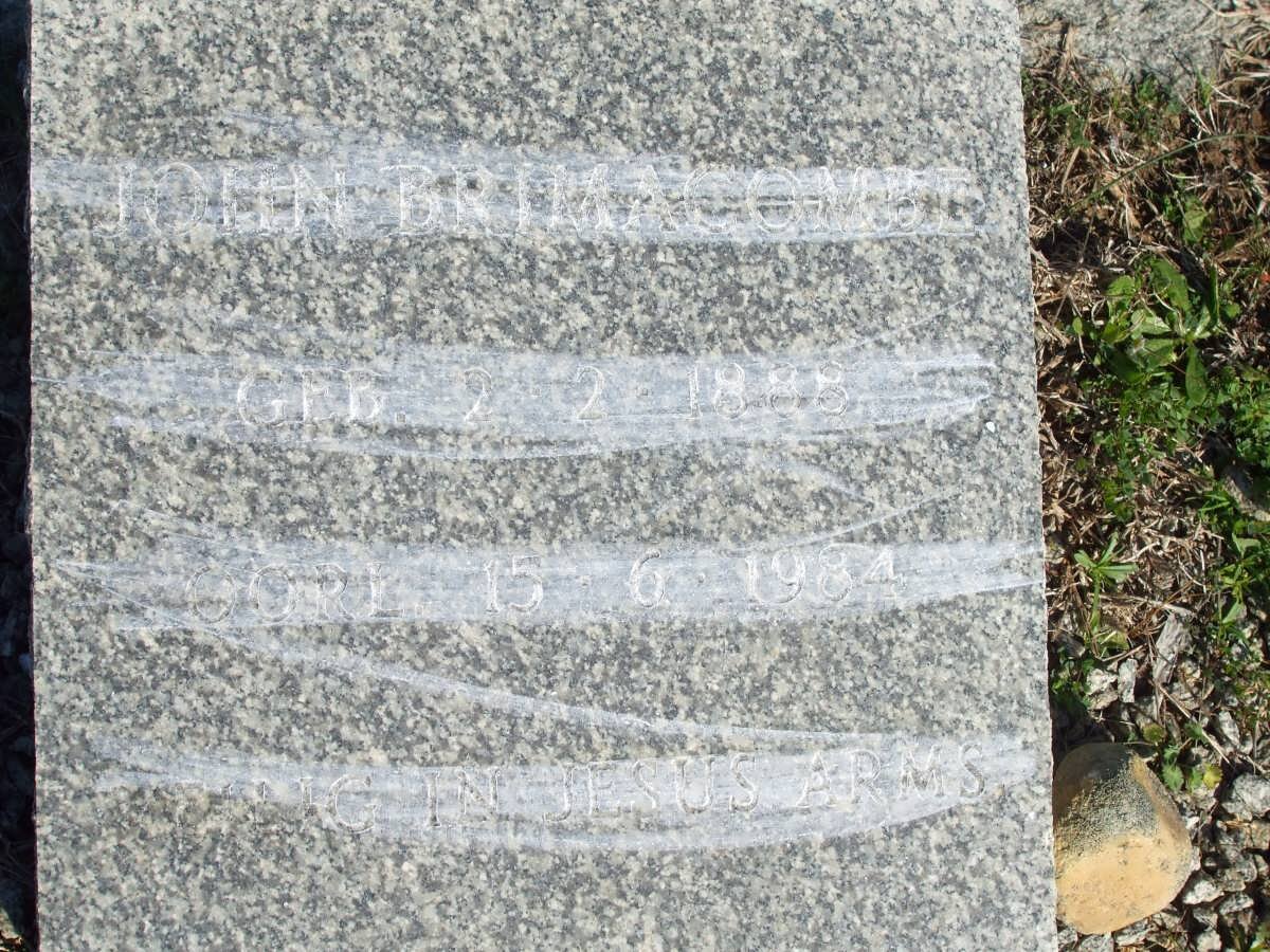 BRIMACOMBE John 1888-1984