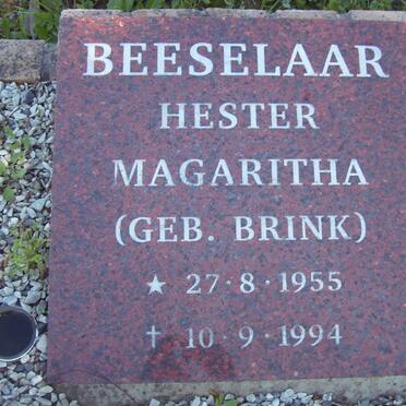 BEESELAAR Hester Magaritha nee BRINK 1955-1994