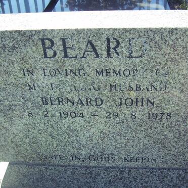 BEARE Bernard John 1904-1978