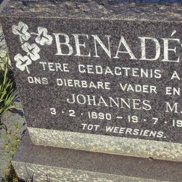 BENADé Johannes M. 1890-1969