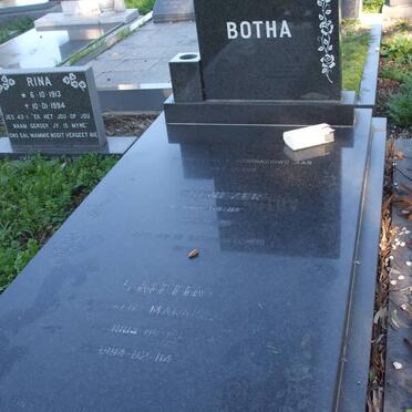 BOTHA Ebenezer 1904-1995 &amp; Aletta MARAIS 1904-1994