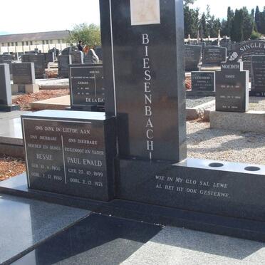 BIESENBACH Paul Ewald 1899-1971 &amp; Bessie 1900-1980