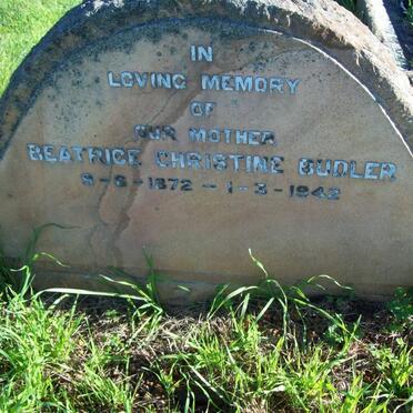 BUDLER Beatrice Christine 1872-1942