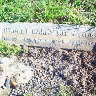 BANKS Bridget nee McVEIGH 1884-1942
