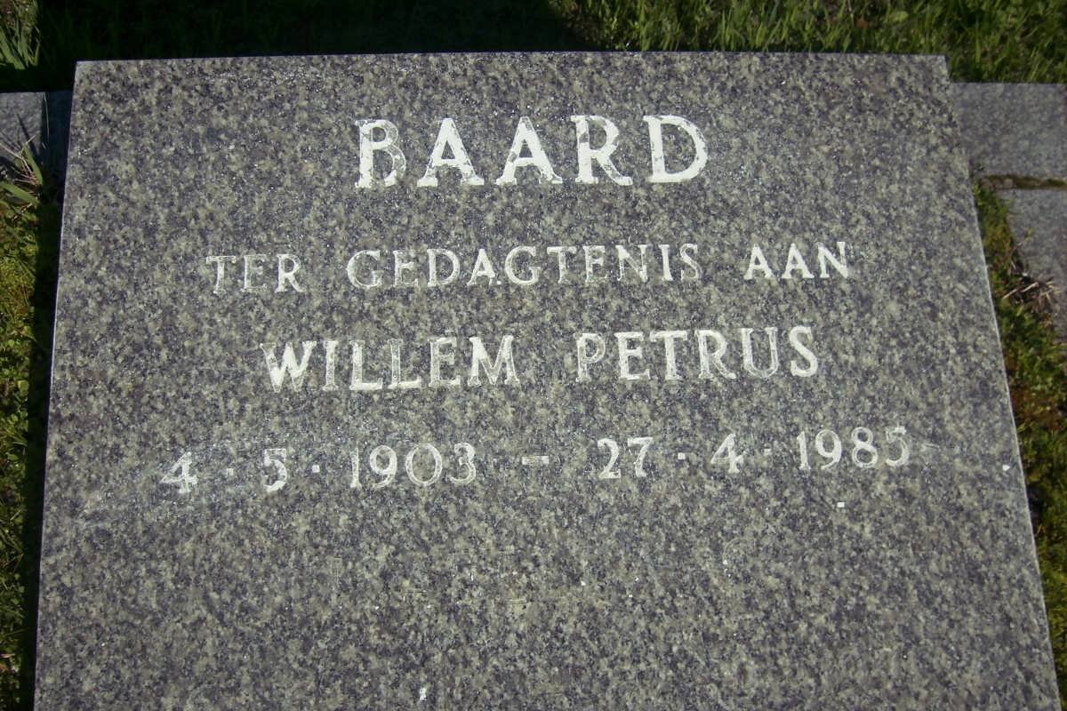 BAARD Willem Petrus 1903-1985