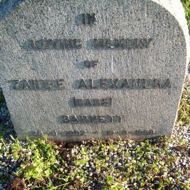 BARNETT Zaidee Alexandra 1902-1968