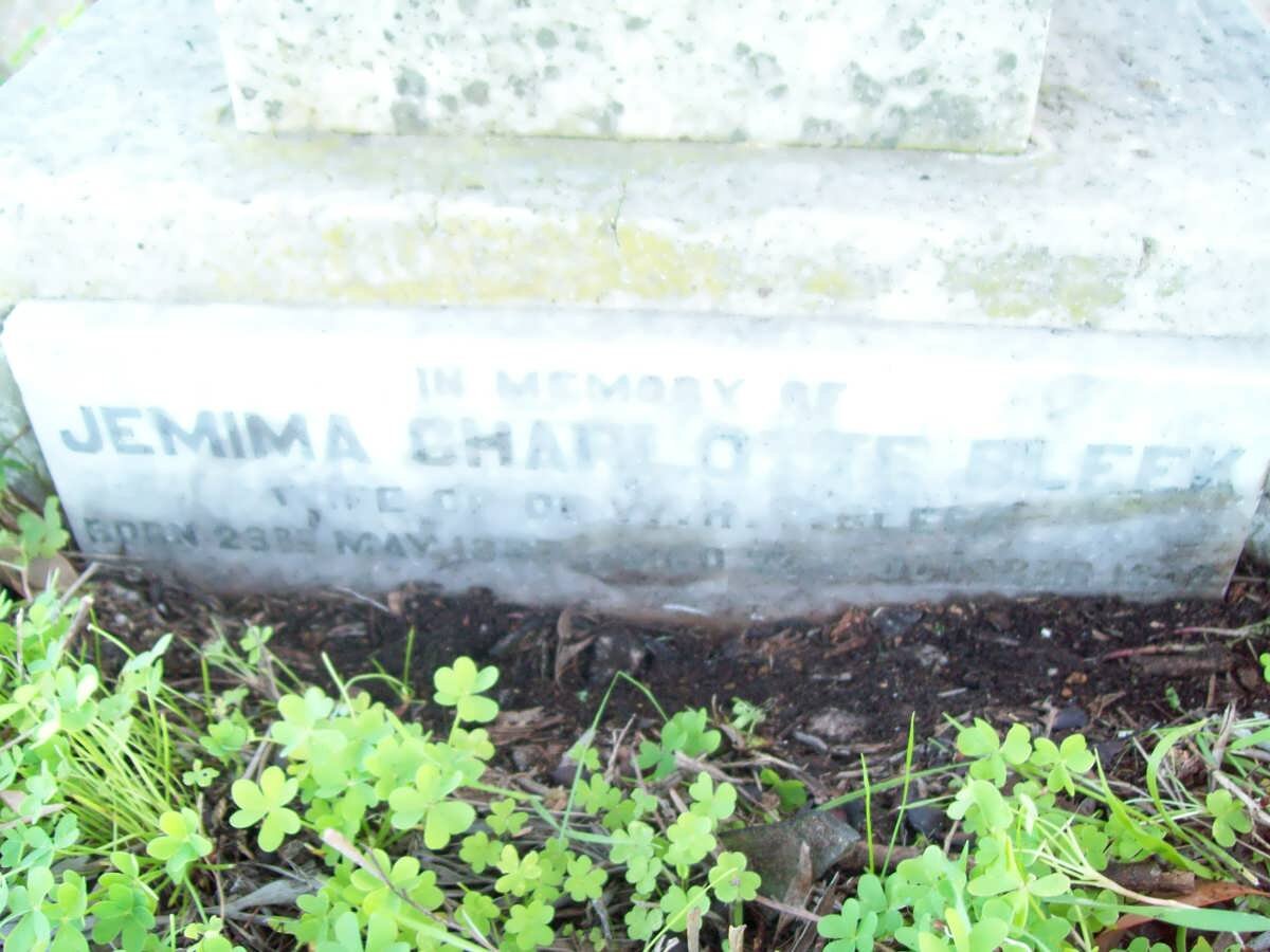BLEEK Jemima Charlotte 18?7 -1909