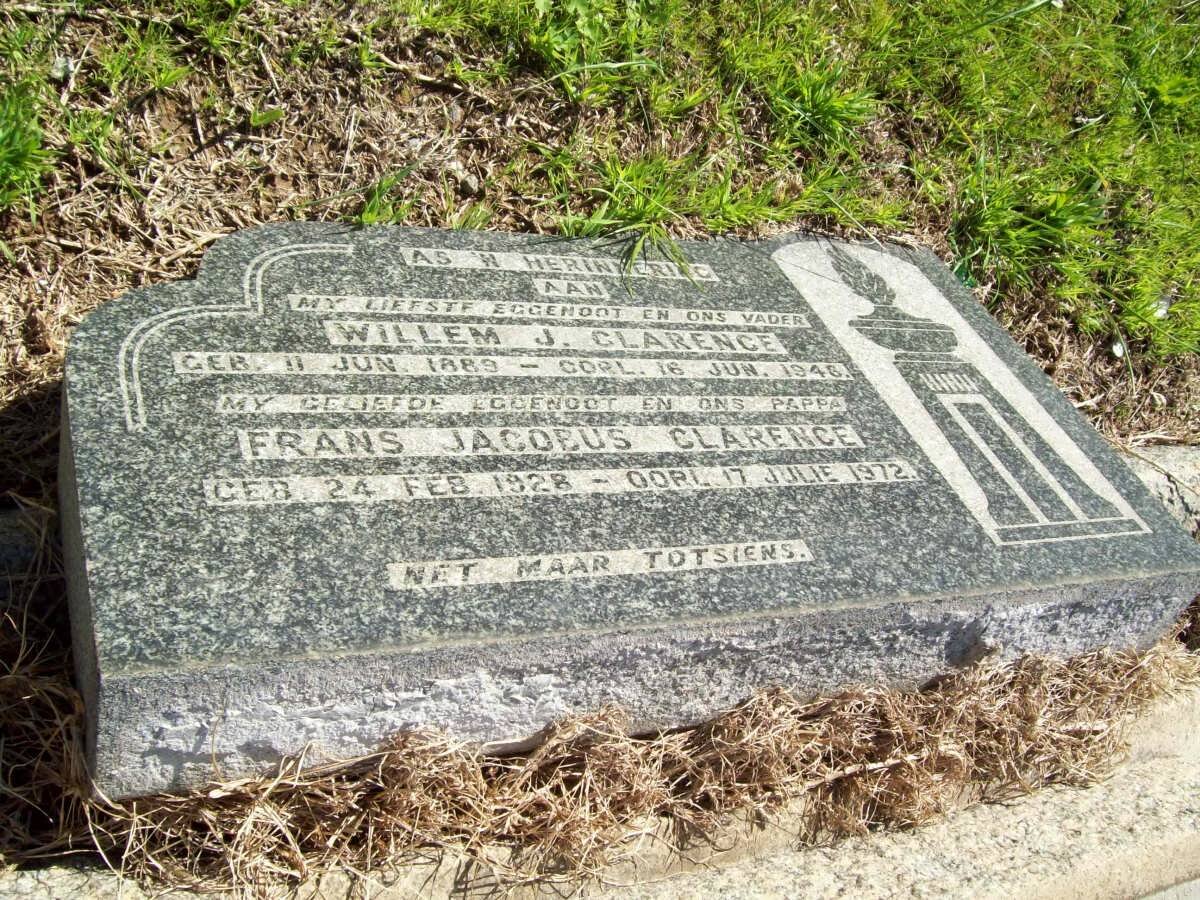 CLARENCE Willem J. 1889-1946 :: CLARENCE Frans Jacobus 1928-1972