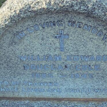 COLE William Edward Douglas 1885-1945