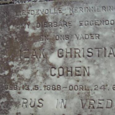 COHEN Izak Christian 1888-1968
