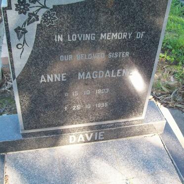 DAVIE Anne Magdalene 1903-1995