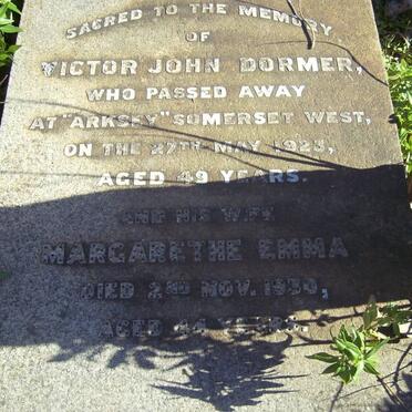 DORMER Victor John -1923 &amp; Margaret Emma -1930