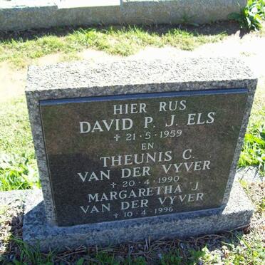 ELS David P.J. -1959 :: VAN DER VYVER Theunis C. -1990 :: VAN DER VYVER Margaretha J. -1996