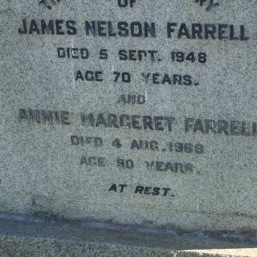 FARRELL James Nelson -1948 &amp; Annie Margeret -1966